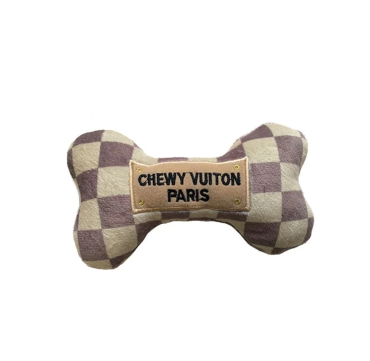 White Chewy Vuiton Bone Toy by Haute Diggity Dog